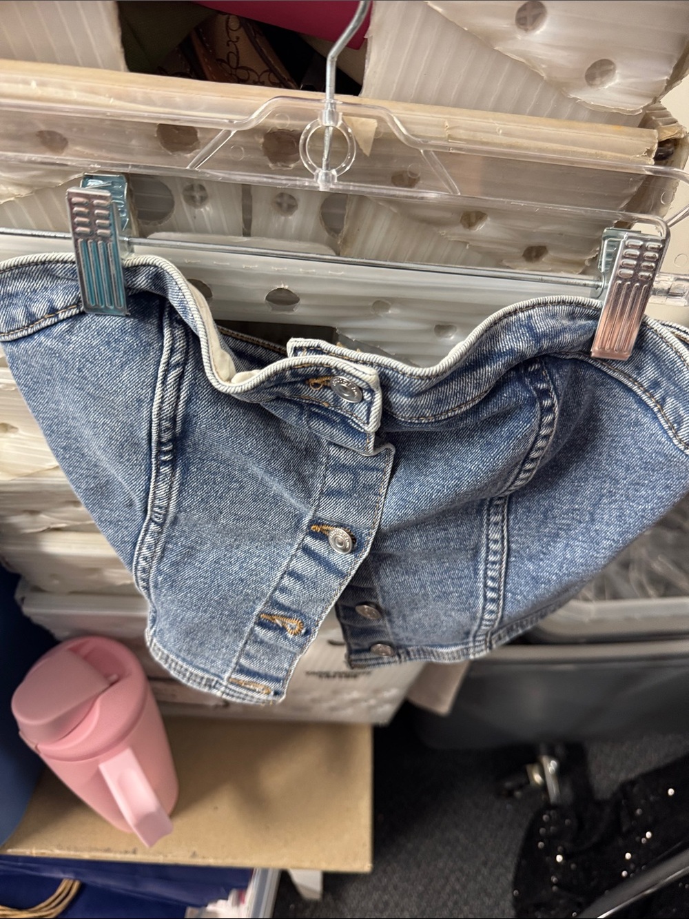 Divided strapless denim top S // 083044